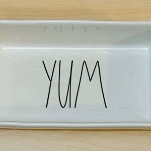 Rae Dunn “Yum” Ceramic Loaf Pan By Magenta - Large Letter Artisan Collection
